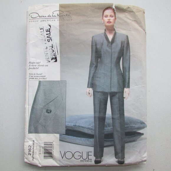 Oscar de la Renta Vogue Sewing Pattern - 2162 - Sz 8-10-12 - Picture 1 of 4
